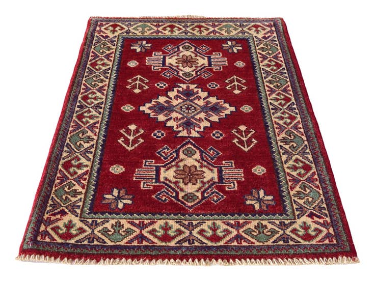 Detail image of 2' x 3' 1 Hand Knotted Kazak Rug
