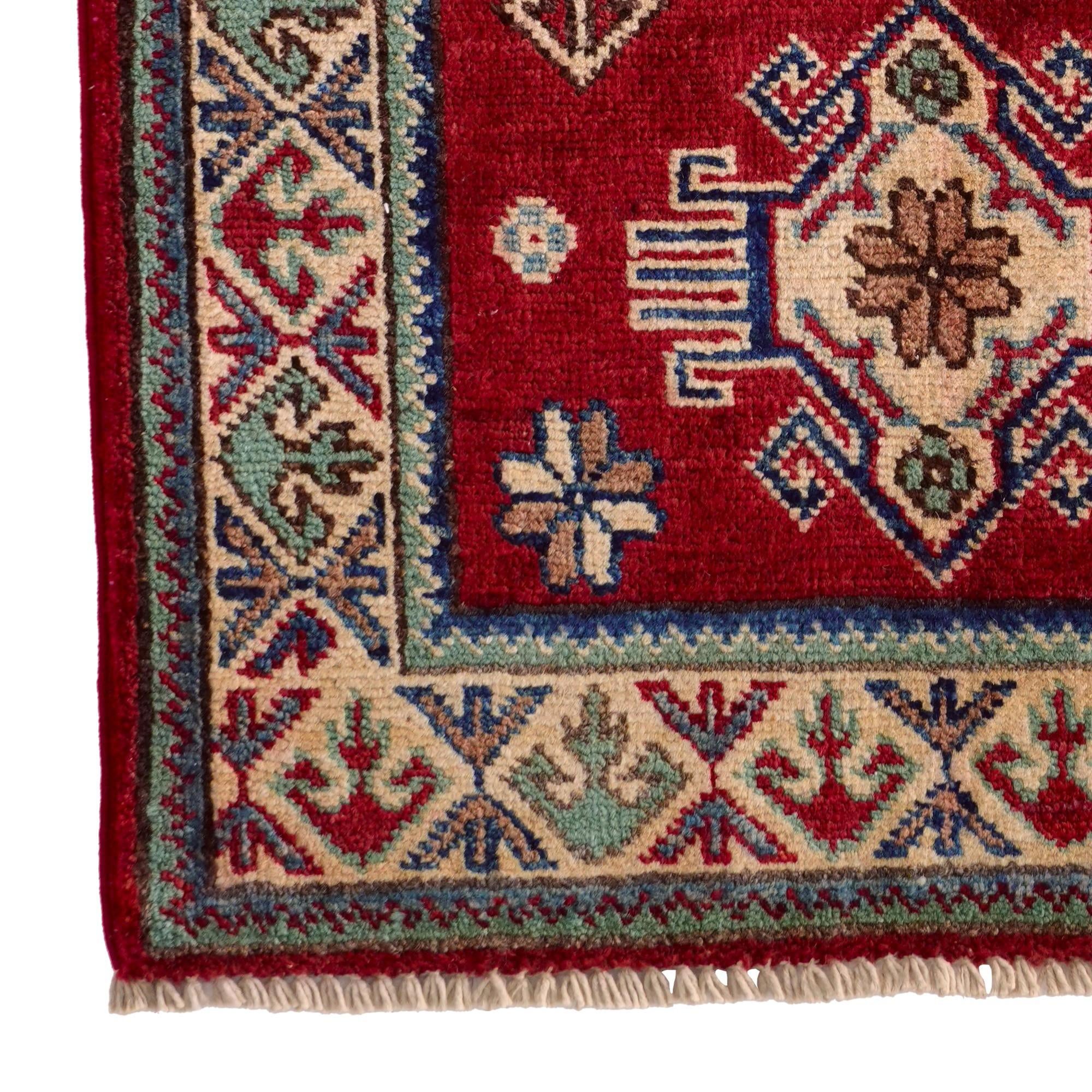 2' x 3' 1 Hand Knotted Kazak Rug