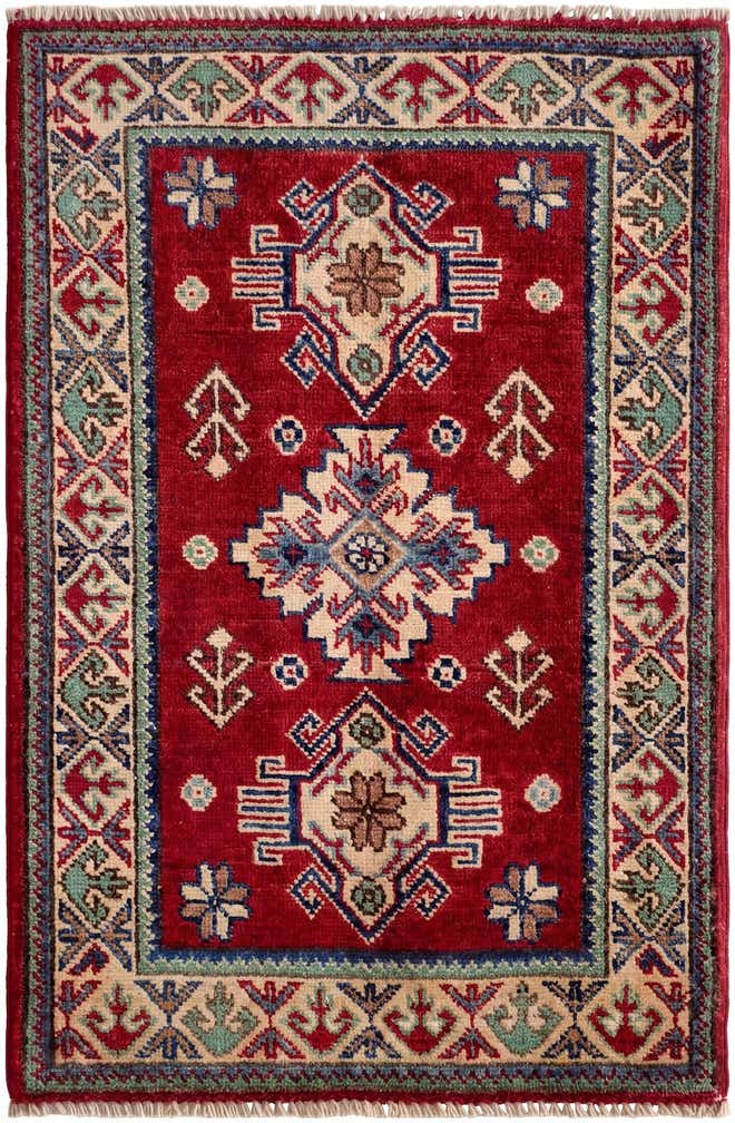 2' x 3' 1 Hand Knotted Kazak Rug