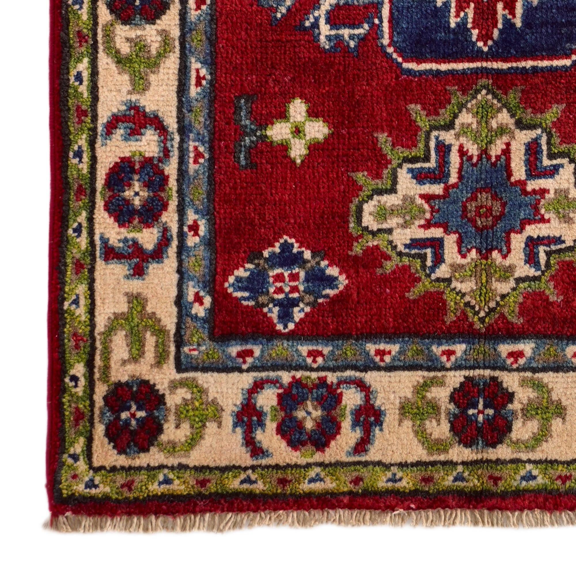 2' x 2' 11 Hand Knotted Kazak Rug