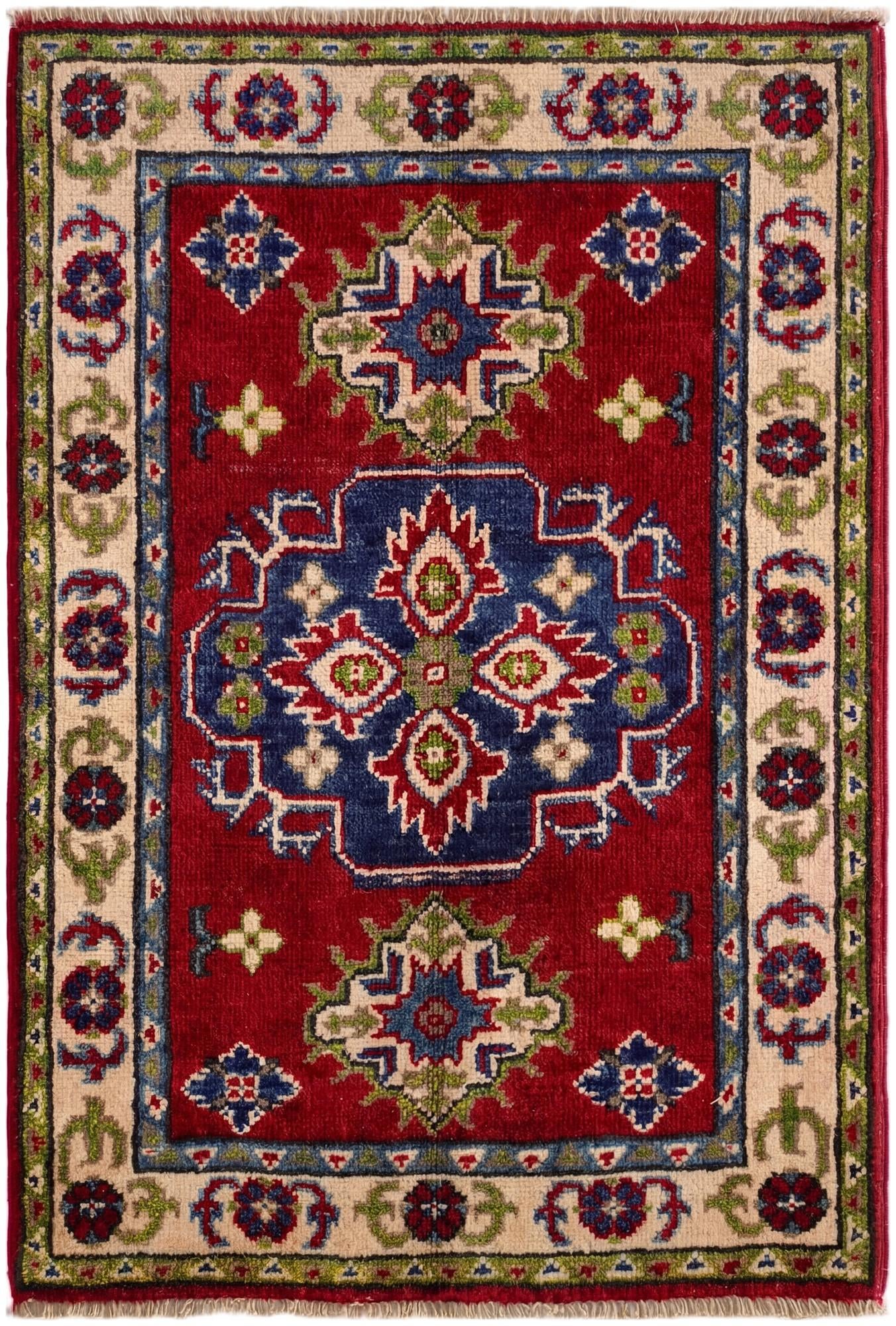 2' x 2' 11 Hand Knotted Kazak Rug