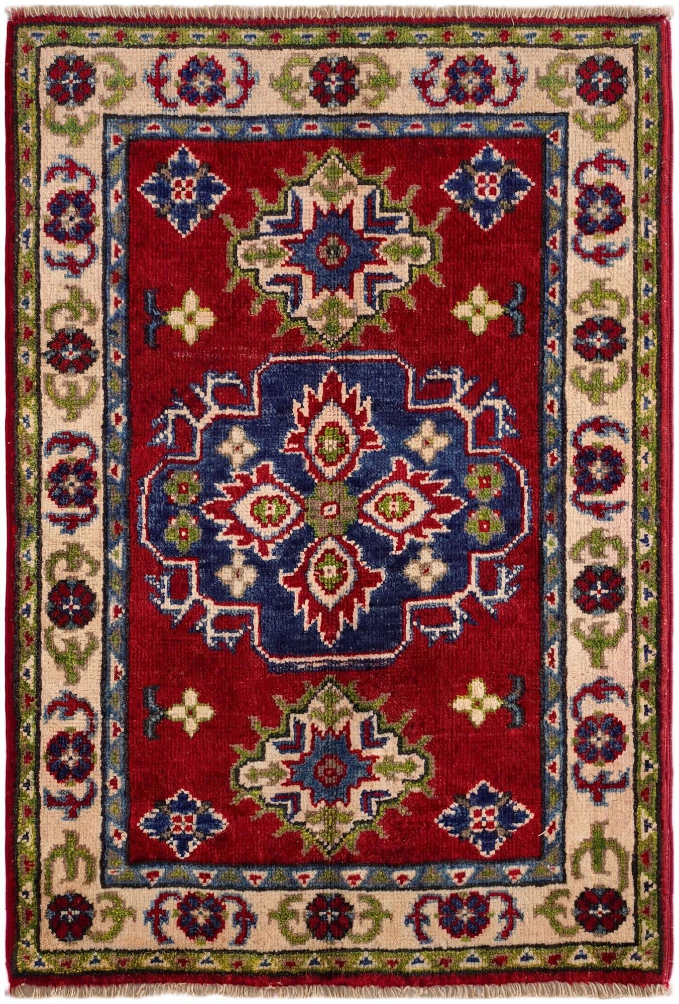 2' x 2' 11 Hand Knotted Kazak Rug
