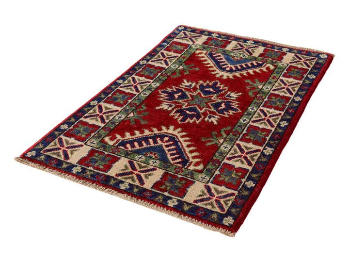 2' x 3' 1 Hand Knotted Kazak Rug