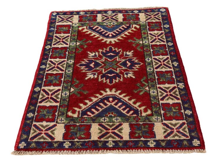 Detail image of 2' x 3' 1 Hand Knotted Kazak Rug