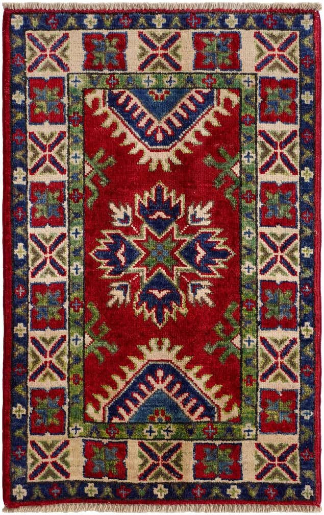 2' x 3' 1 Hand Knotted Kazak Rug
