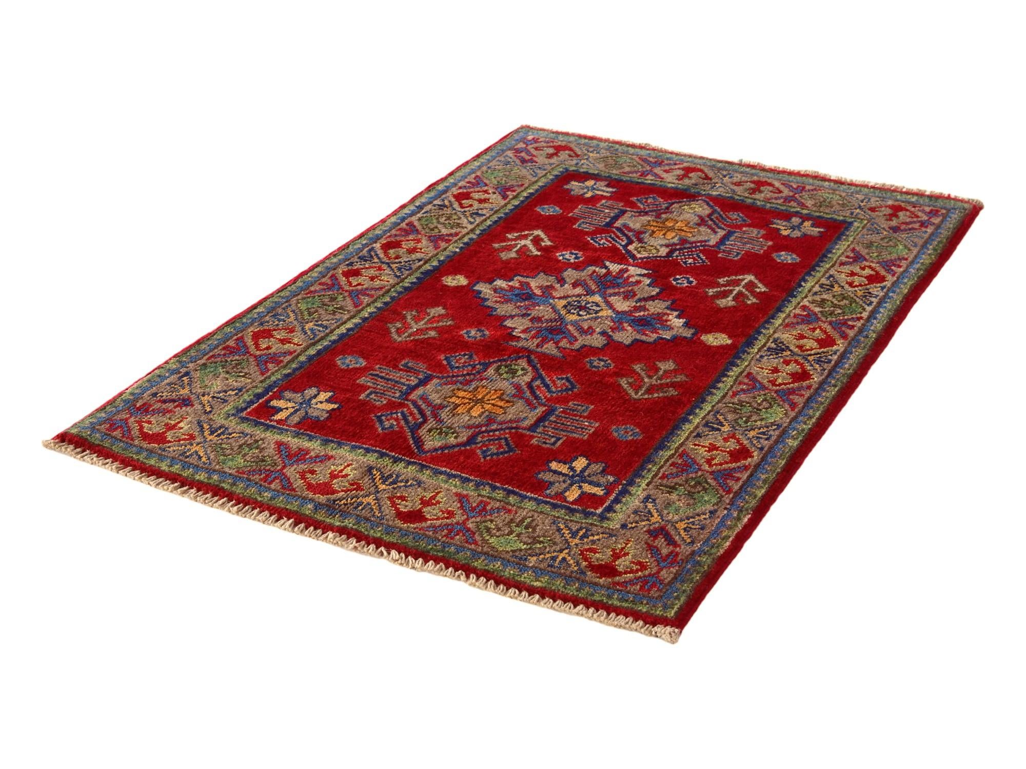 2' x 3' Hand Knotted Kazak Rug