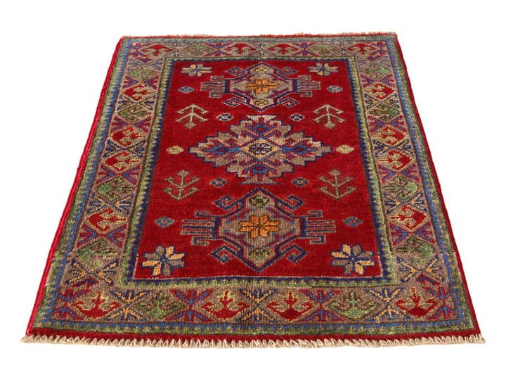2' x 3' Hand Knotted Kazak Rug