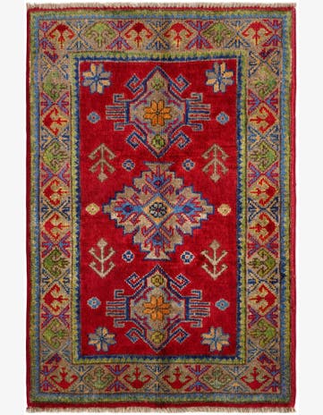 2' x 3' Hand Knotted Kazak Rug