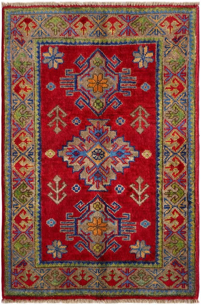 2' x 3' Hand Knotted Kazak Rug