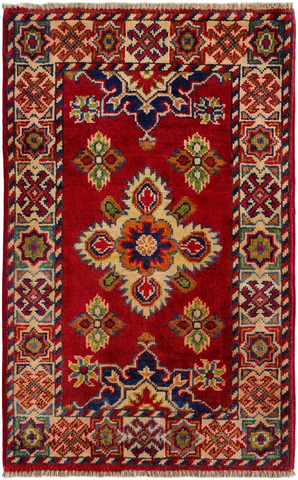 1' 11 x 3' 1 Hand Knotted Kazak Rug