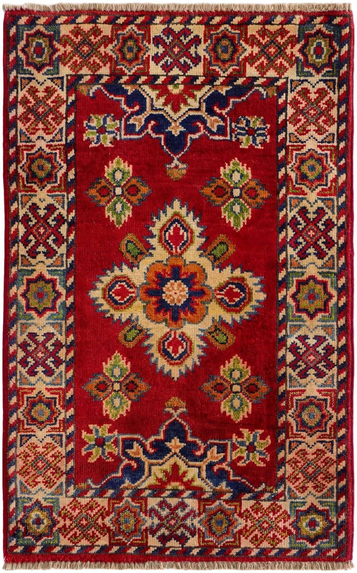 1' 11 x 3' 1 Hand Knotted Kazak Rug