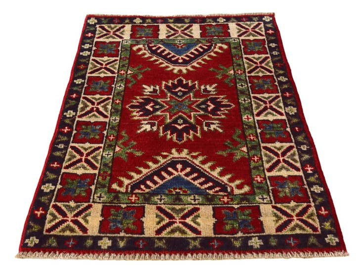 Detail image of 1' 11 x 2' 11 Hand Knotted Kazak Rug