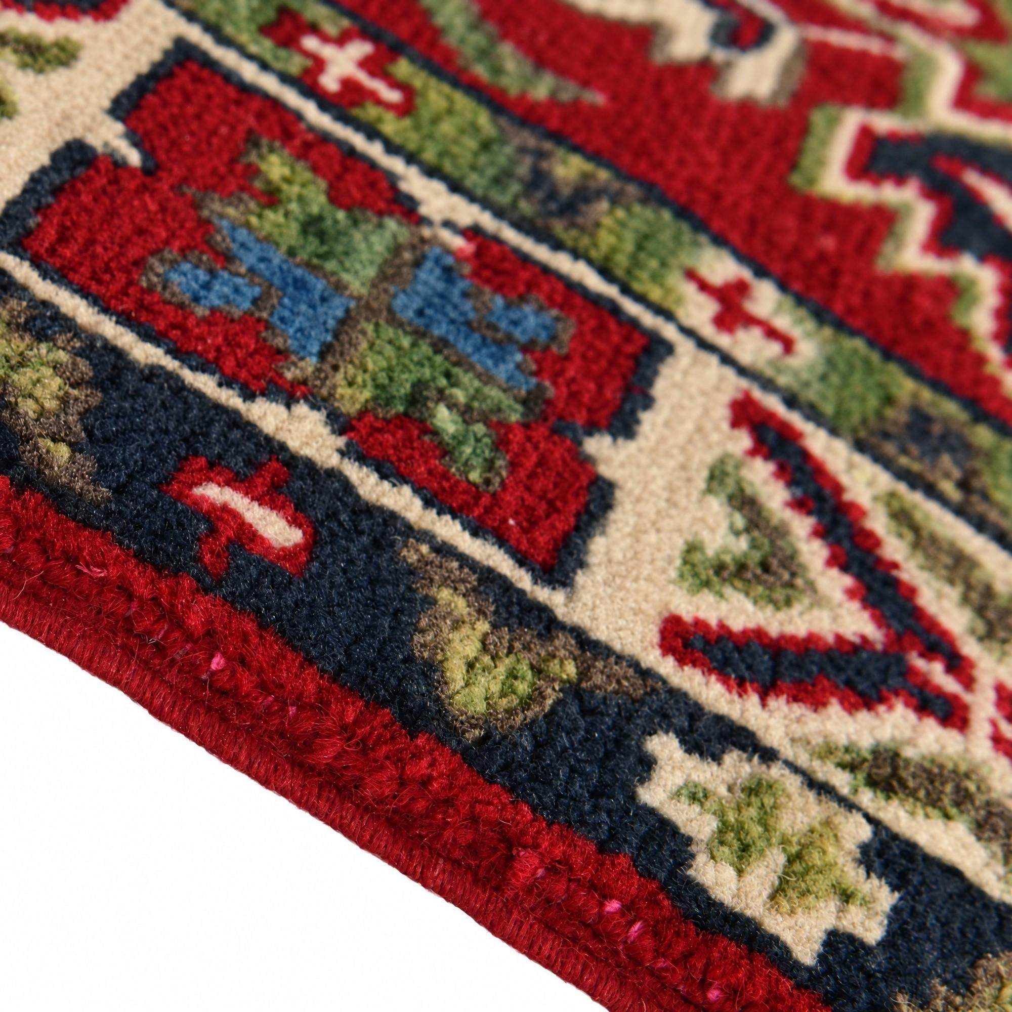 60cm x 90cm Hand Knotted Kazak Rug