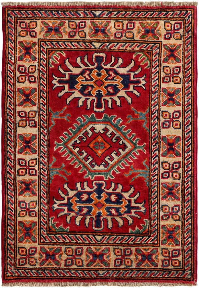 2' x 3' Hand Knotted Kazak Rug