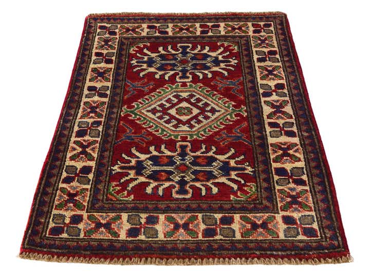 2' x 2' 11 Hand Knotted Kazak Rug