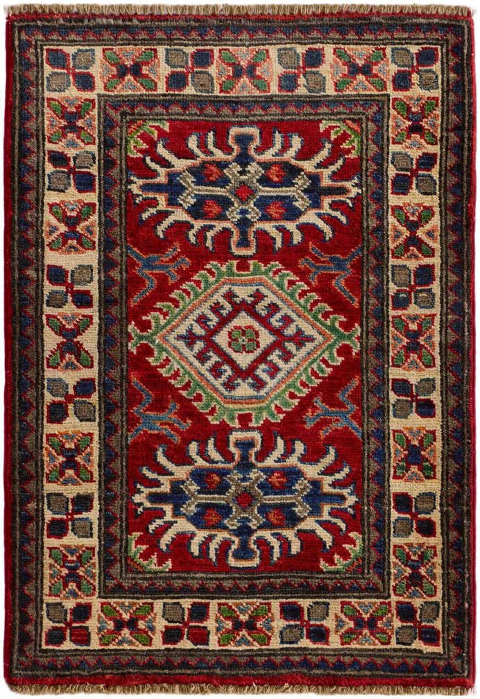 2' x 2' 11 Hand Knotted Kazak Rug