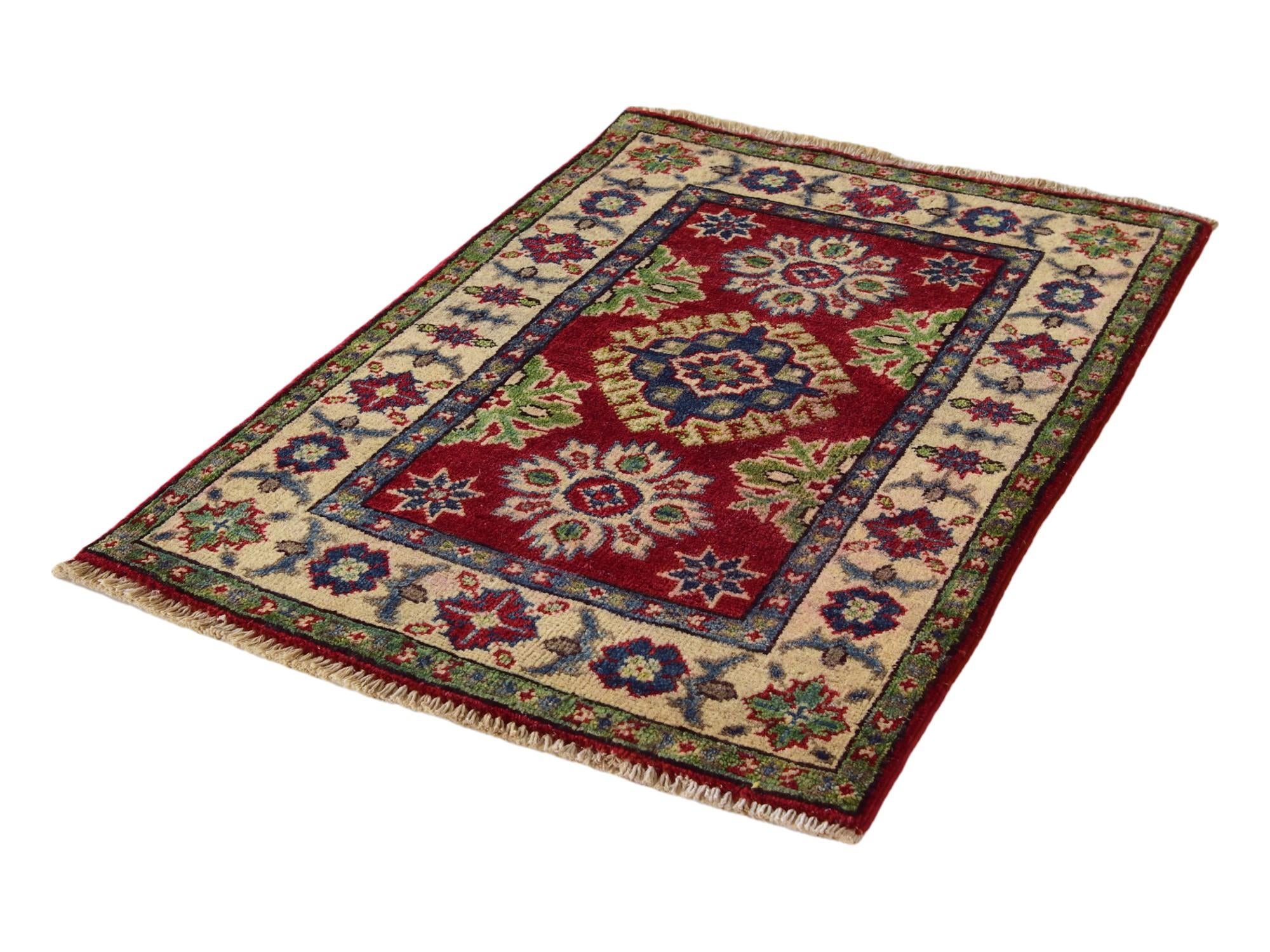 1' 11 x 2' 10 Hand Knotted Kazak Rug