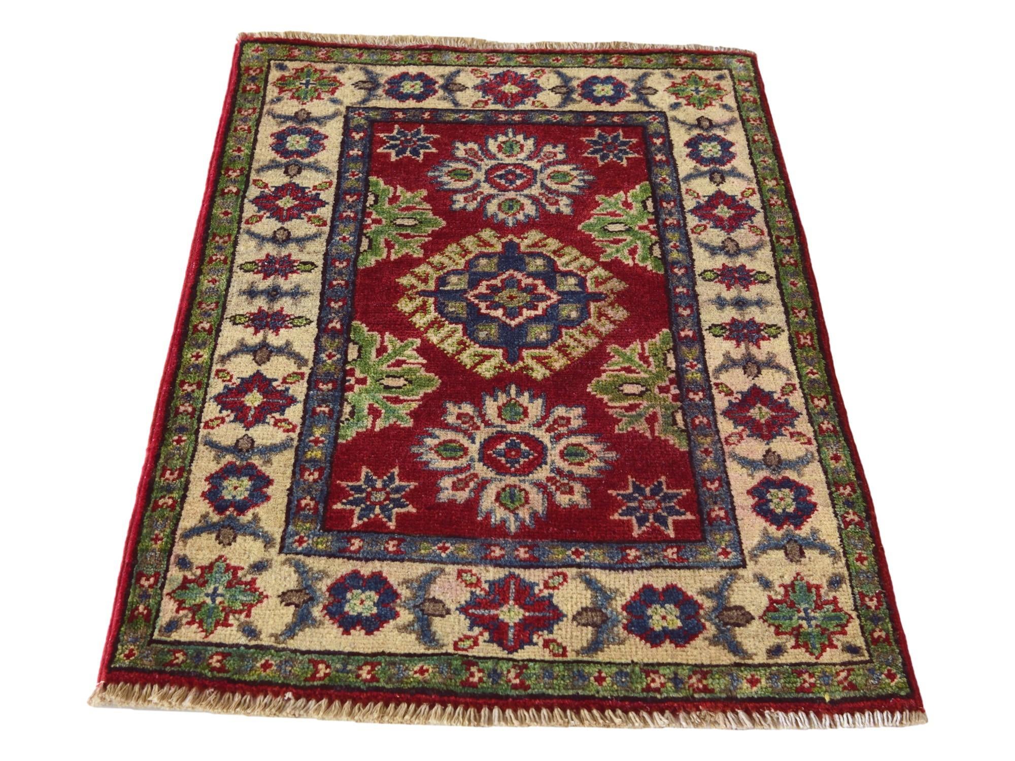 1' 11 x 2' 10 Hand Knotted Kazak Rug