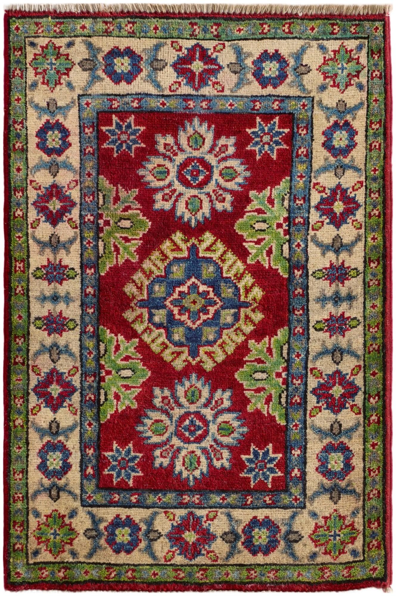 1' 11 x 2' 10 Hand Knotted Kazak Rug