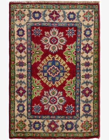 1' 11 x 2' 10 Hand Knotted Kazak Rug