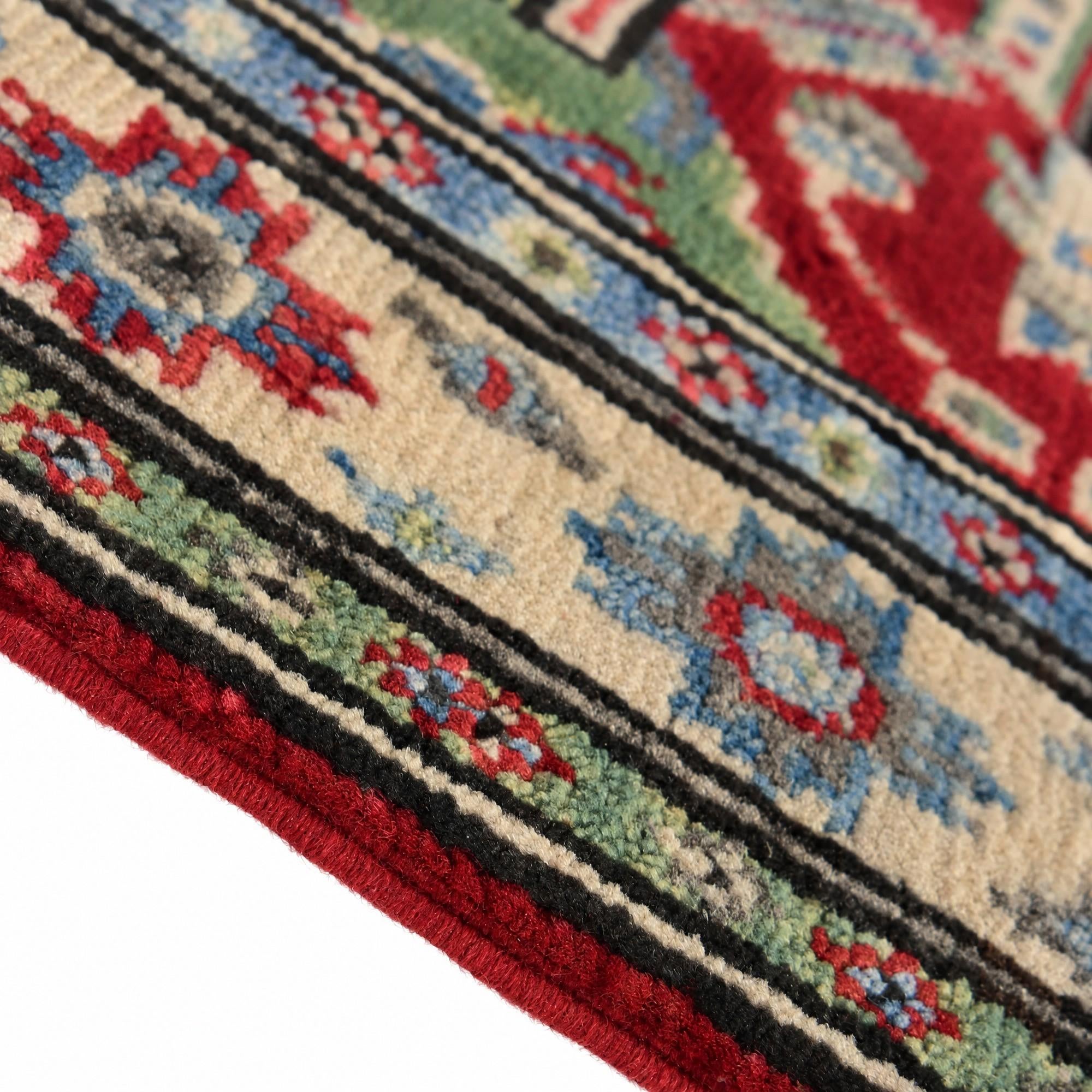 60cm x 90cm Hand Knotted Kazak Rug