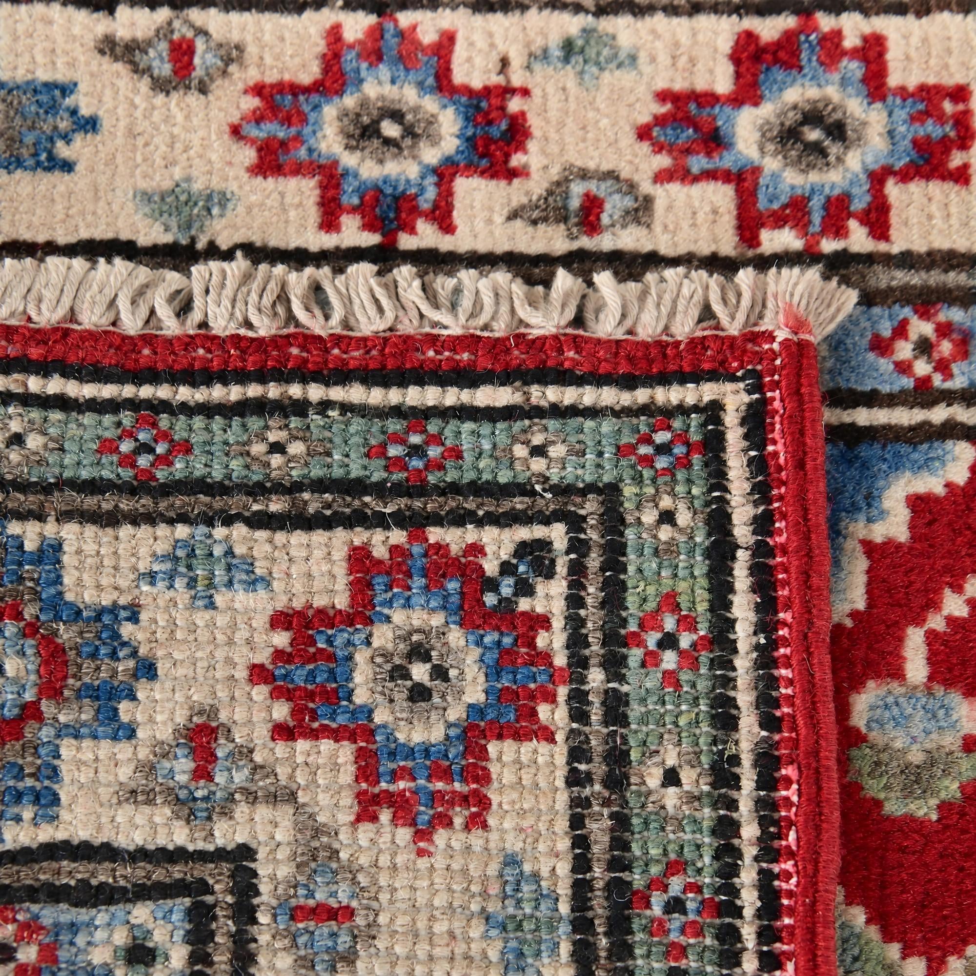 60cm x 90cm Hand Knotted Kazak Rug
