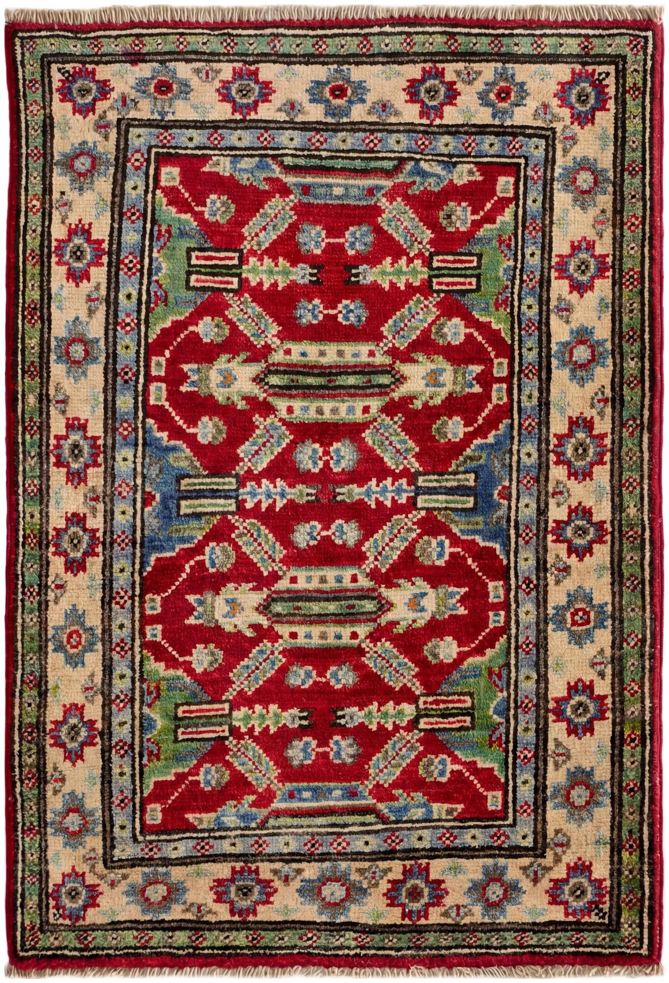 2' x 3' Hand Knotted Kazak Rug