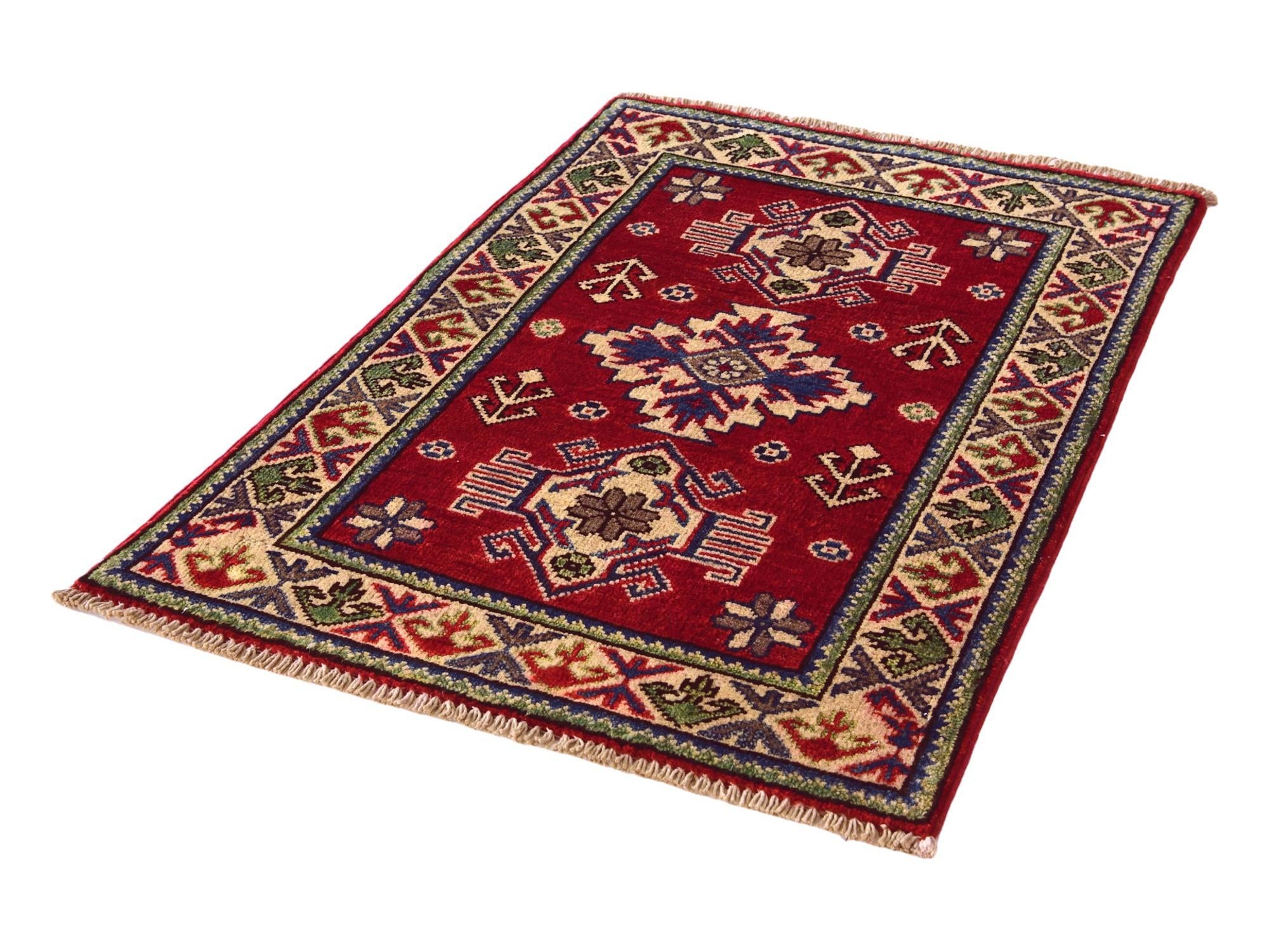 2' x 3' Hand Knotted Kazak Rug
