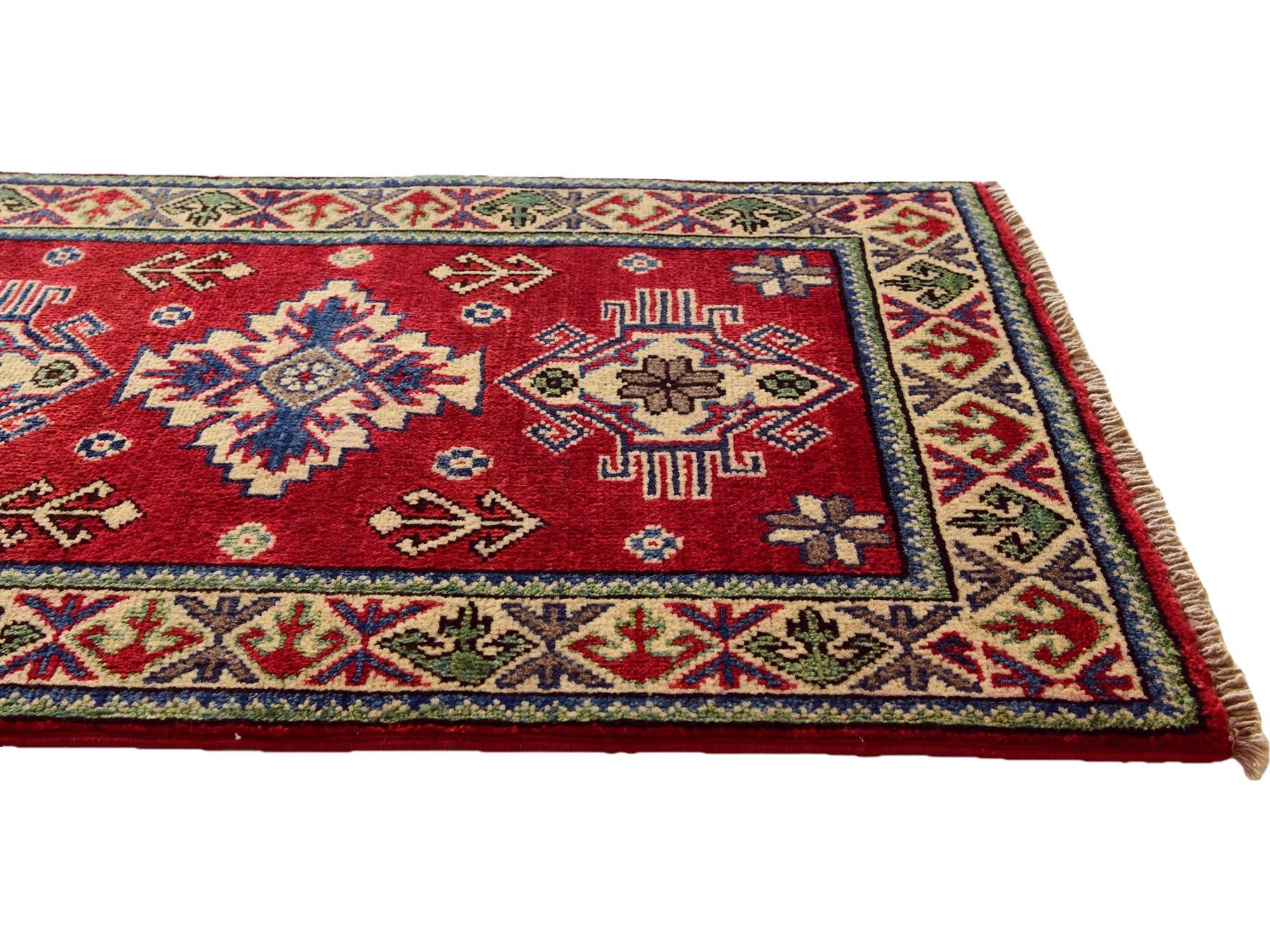 2' x 3' Hand Knotted Kazak Rug