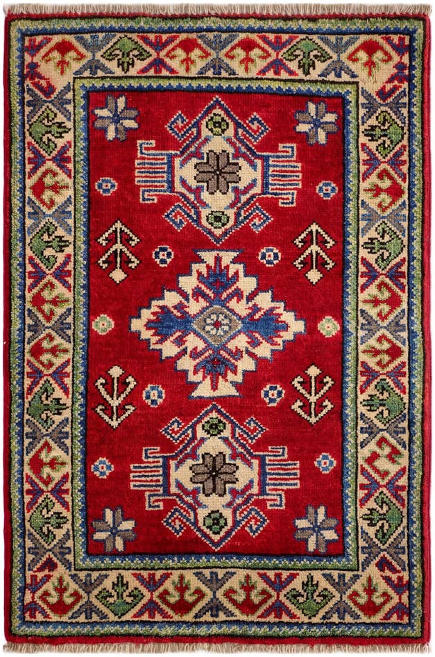Detail image of 2' x 3' Hand Knotted Kazak Rug