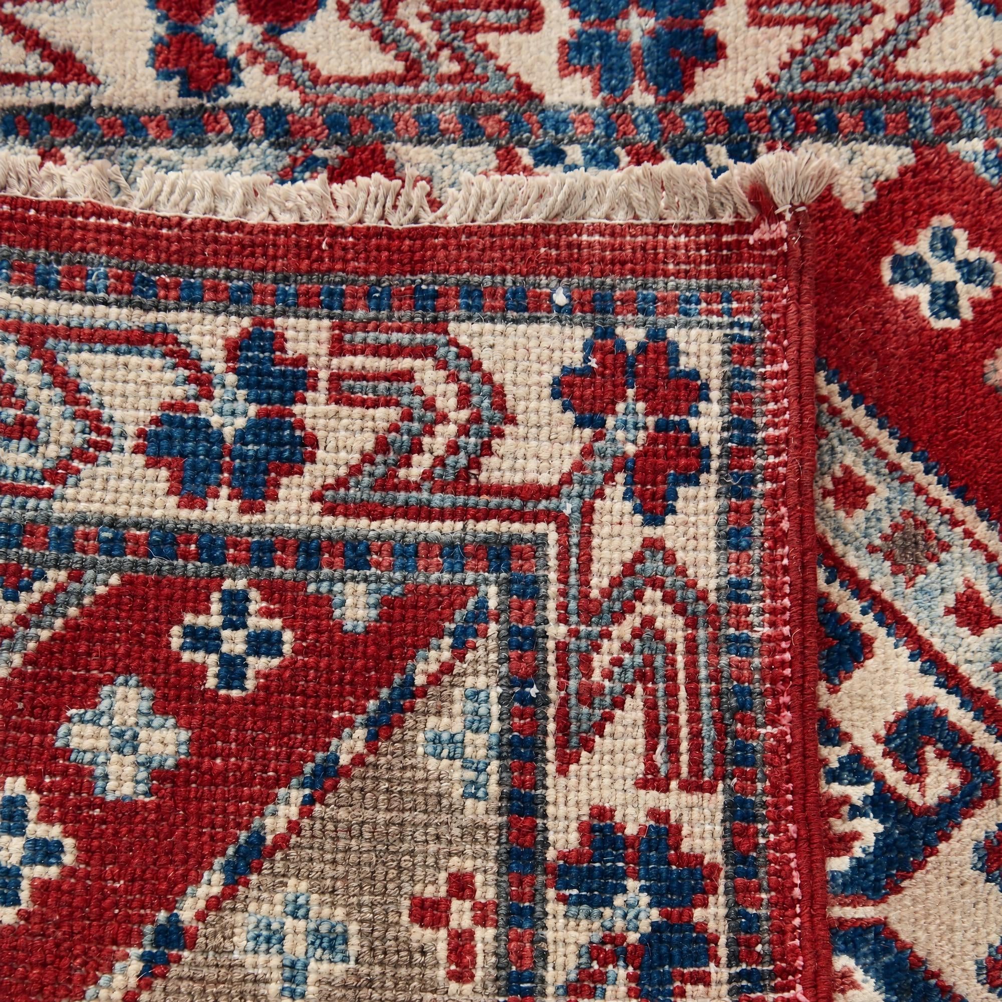 60cm x 85cm Hand Knotted Kazak Rug