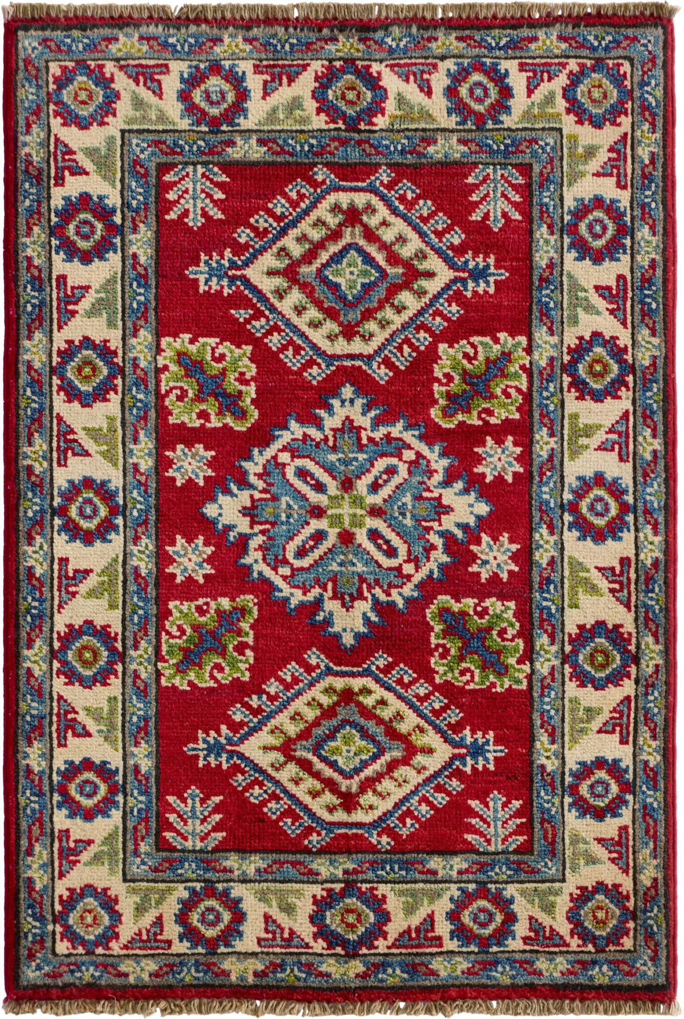 2' 2 x 3' Hand Knotted Kazak Rug