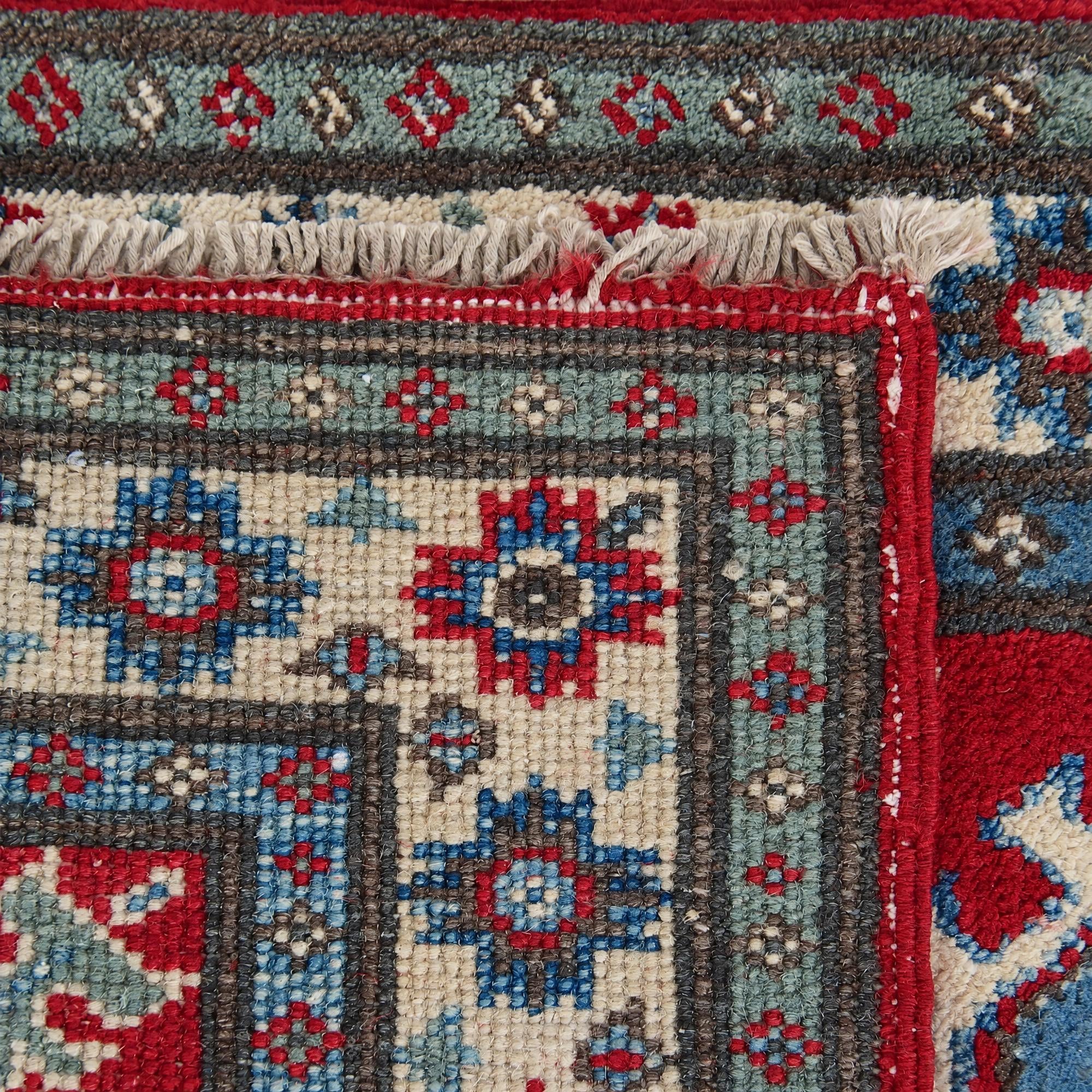 65cm x 85cm Hand Knotted Kazak Rug