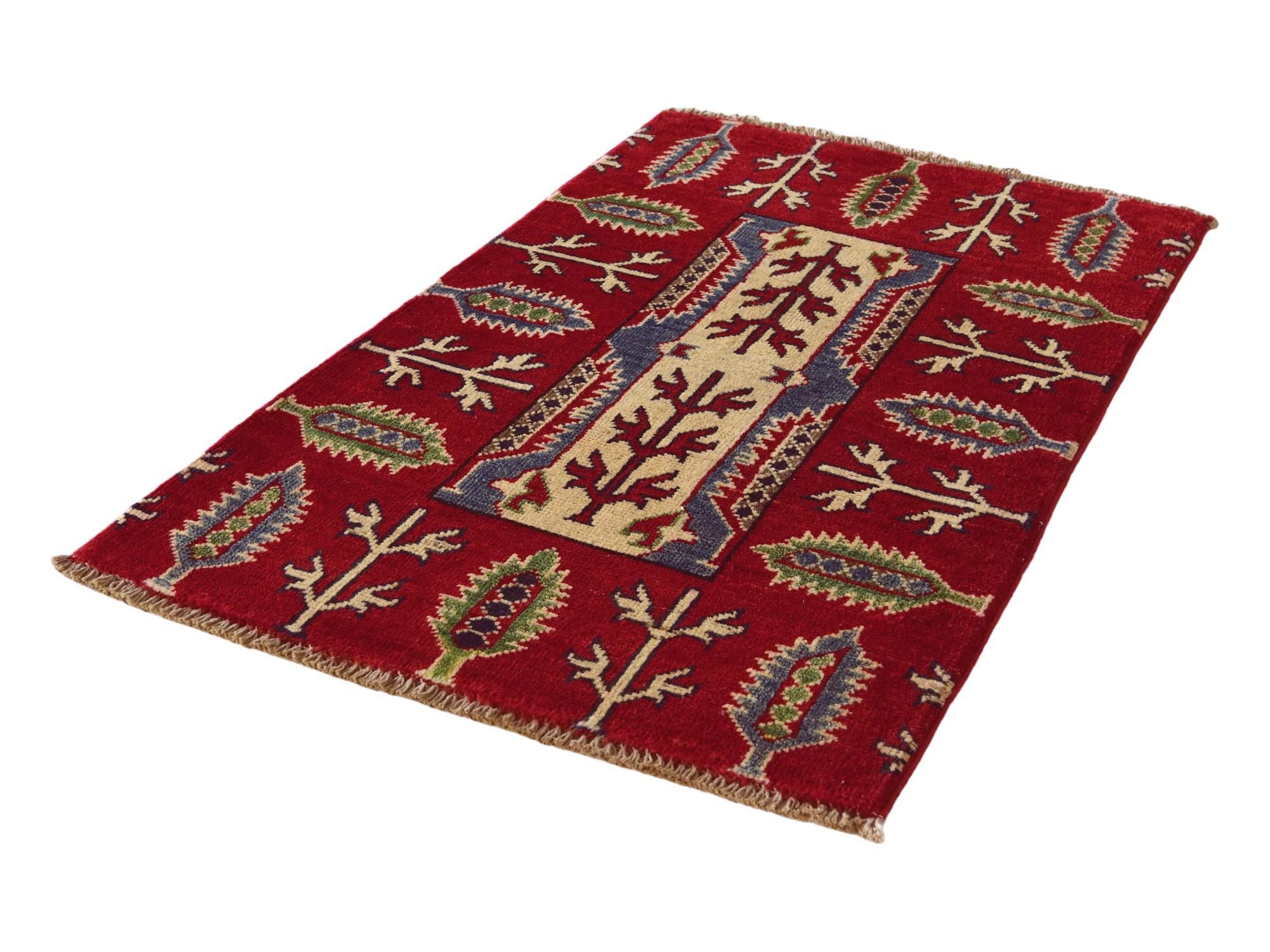 2' x 3' Hand Knotted Kazak Rug