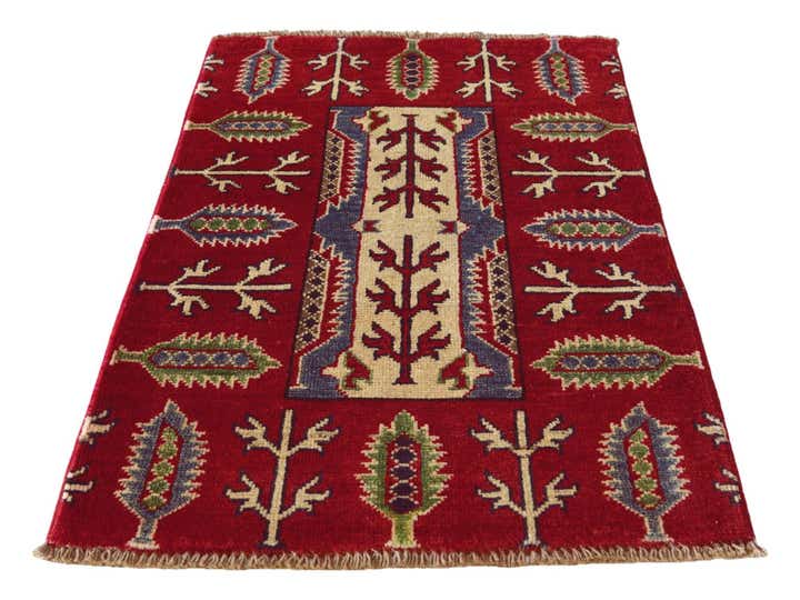 2' x 3' Hand Knotted Kazak Rug