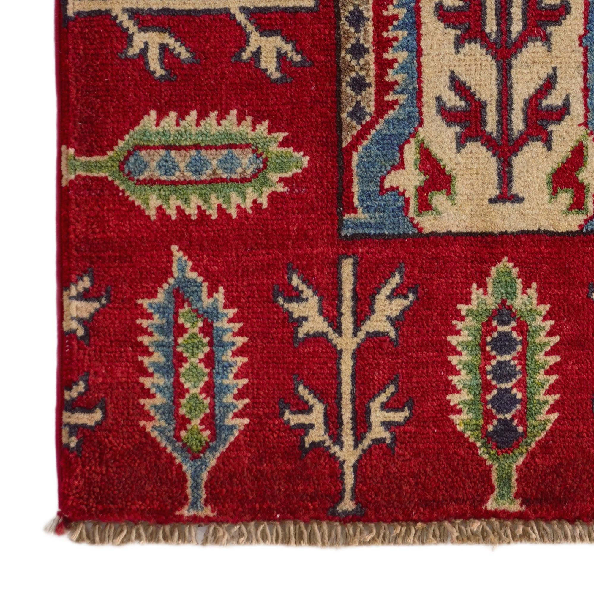 2' x 3' Hand Knotted Kazak Rug