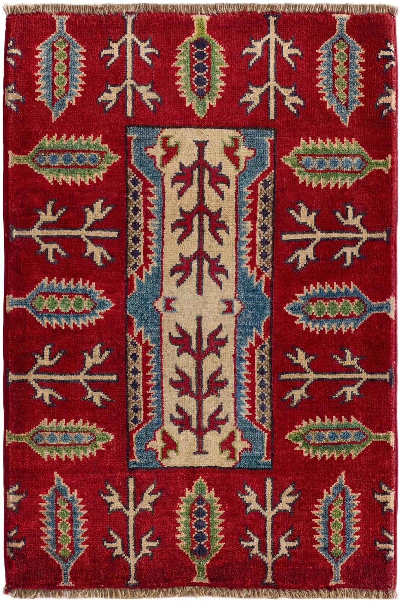 2' x 3' Hand Knotted Kazak Rug