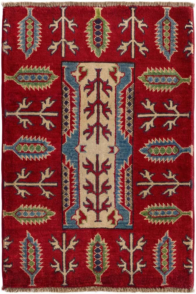 2' x 3' Hand Knotted Kazak Rug