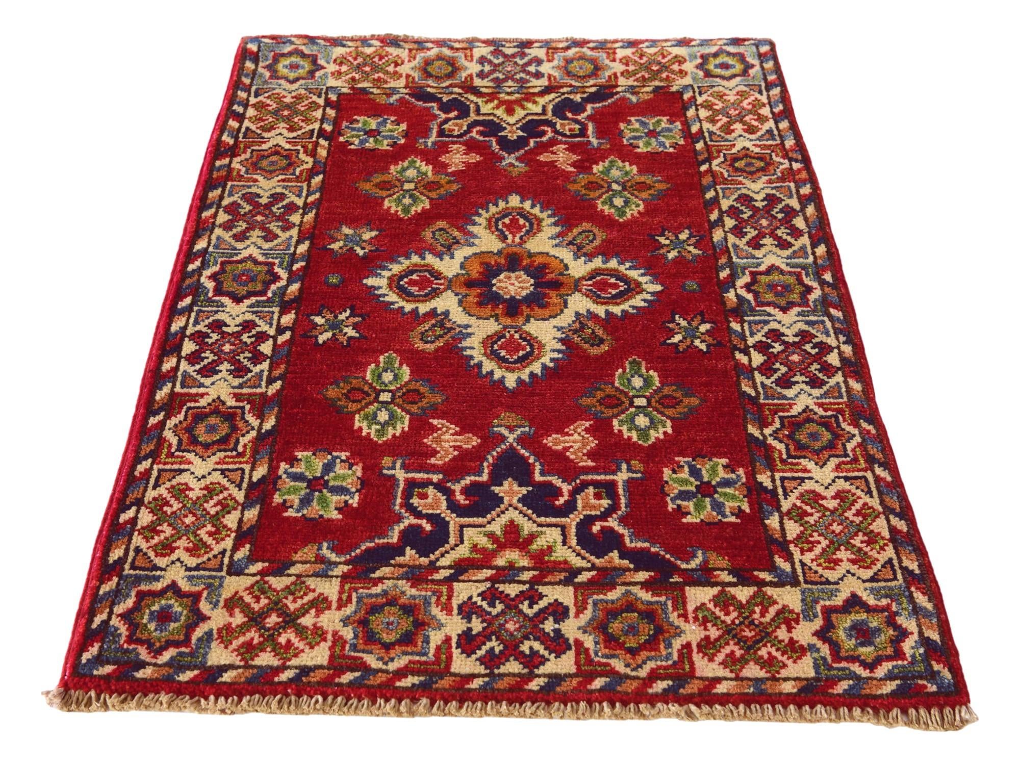 2' x 3' 2 Hand Knotted Kazak Rug