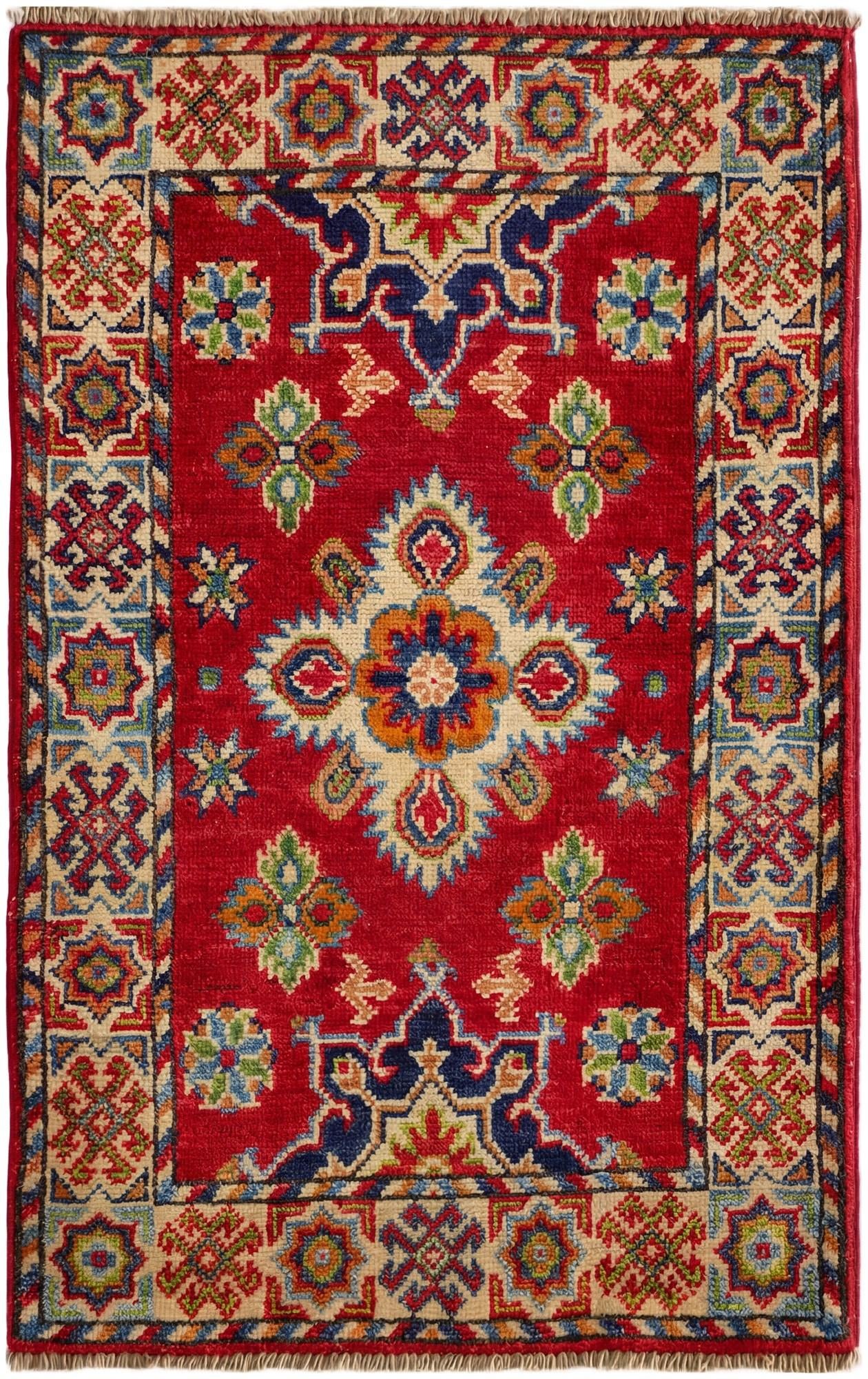 2' x 3' 2 Hand Knotted Kazak Rug