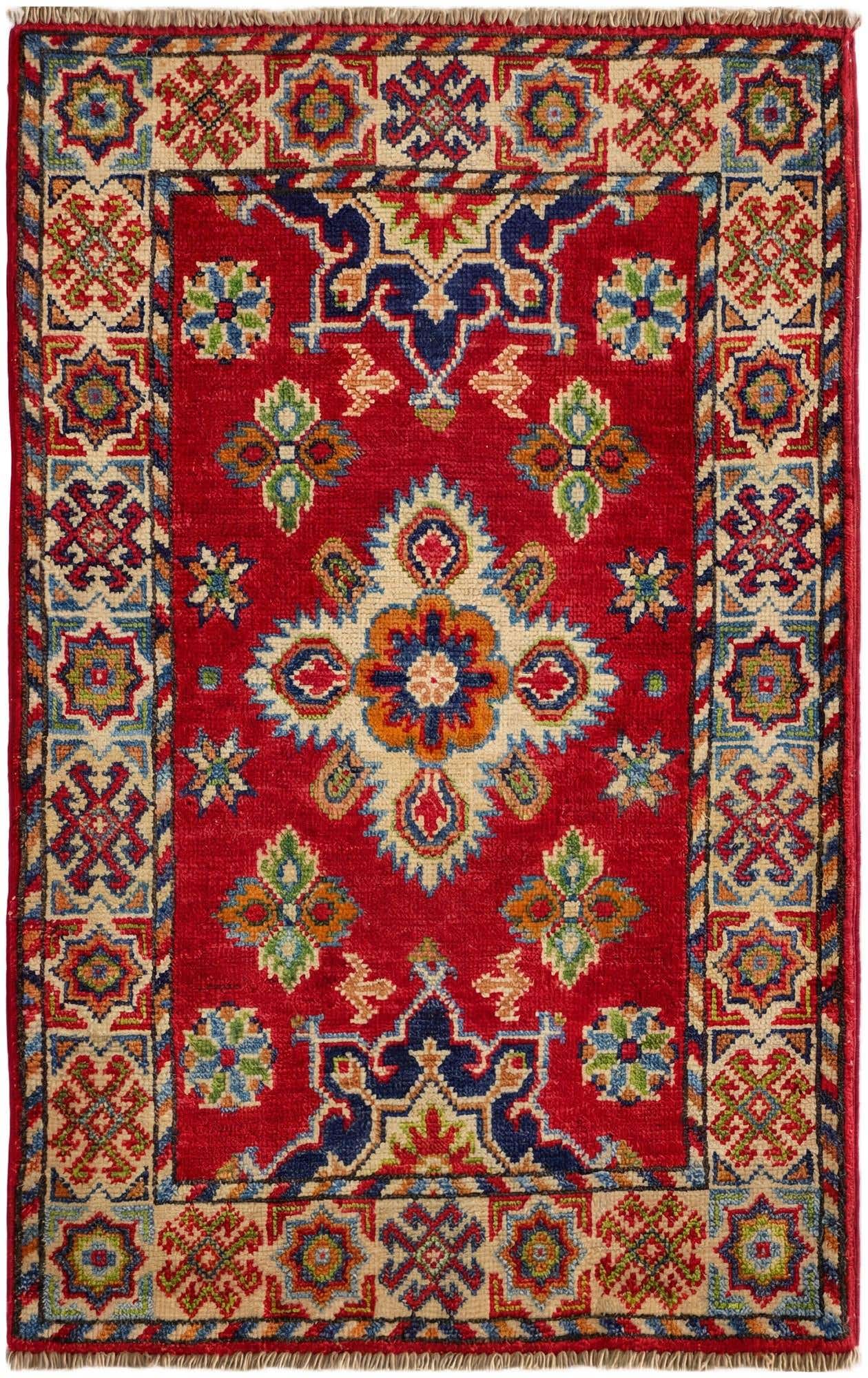2' x 3' 2 Hand Knotted Kazak Rug