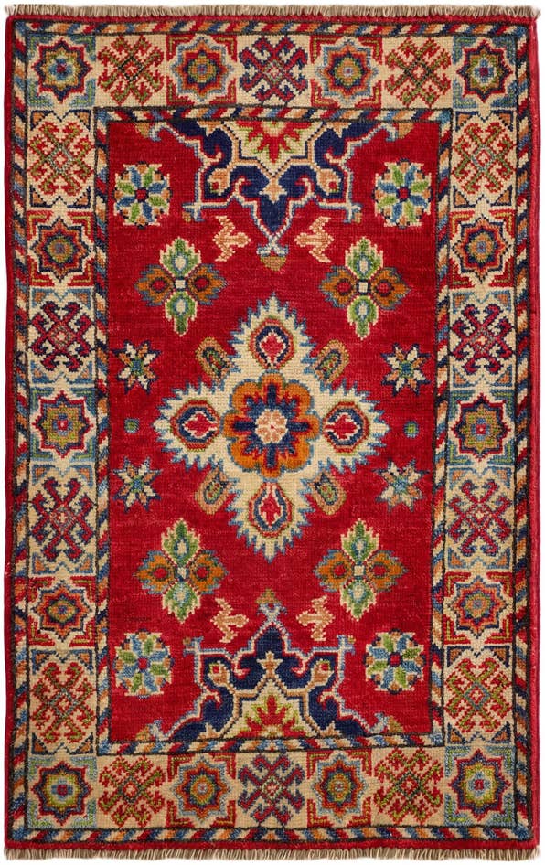 Detail image of 2' x 3' 2 Hand Knotted Kazak Rug