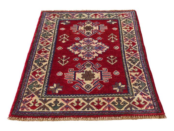2' x 2' 11 Hand Knotted Kazak Rug