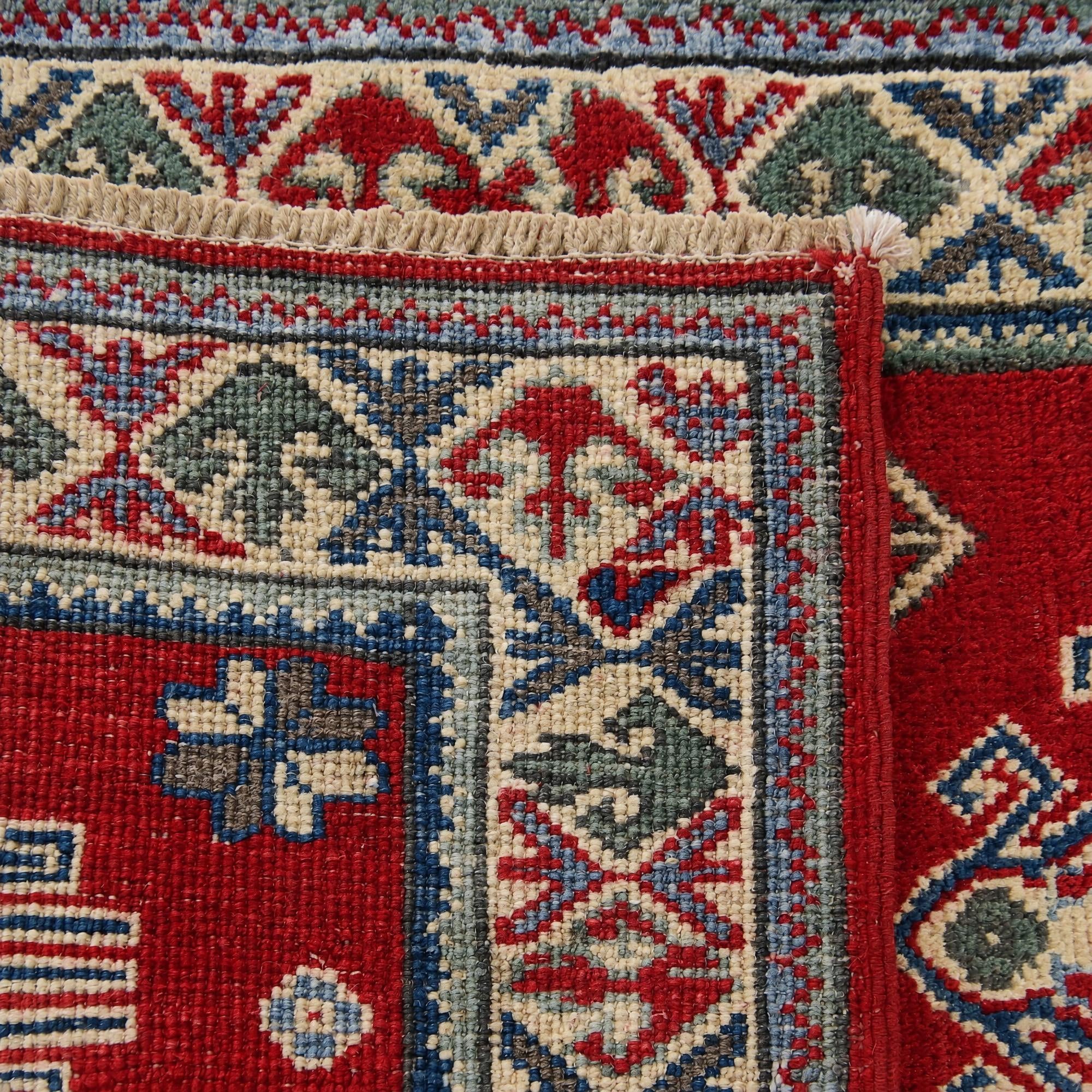 60cm x 90cm Hand Knotted Kazak Rug