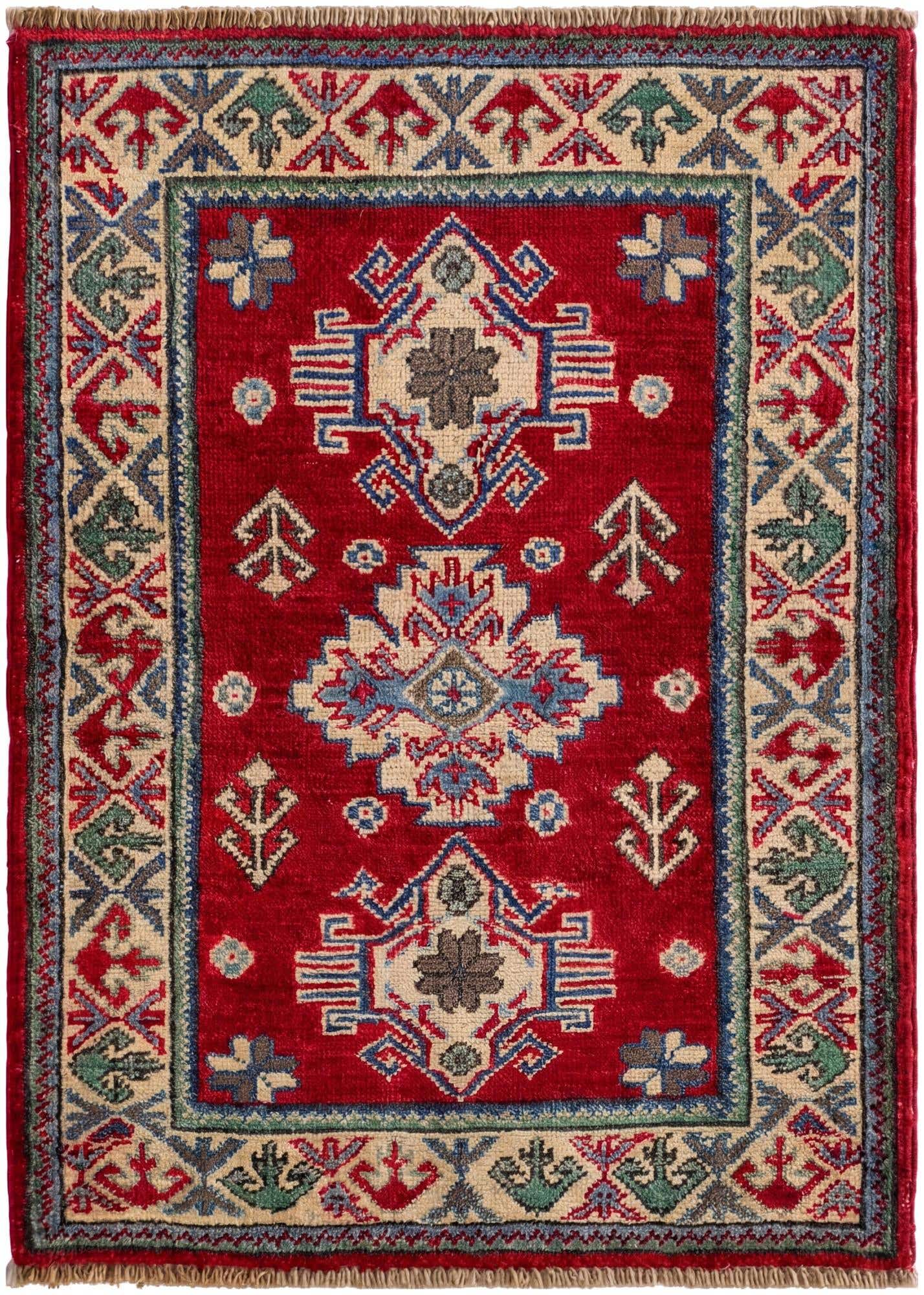 2' x 2' 11 Hand Knotted Kazak Rug