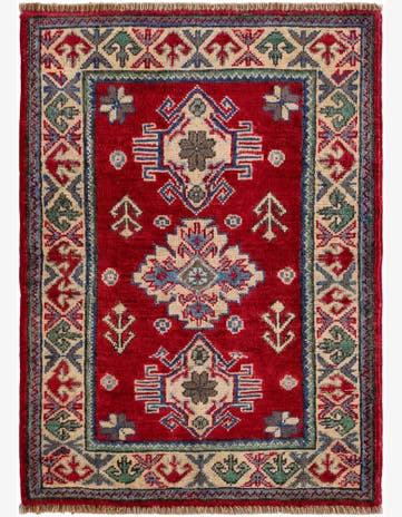 2' x 2' 11 Hand Knotted Kazak Rug
