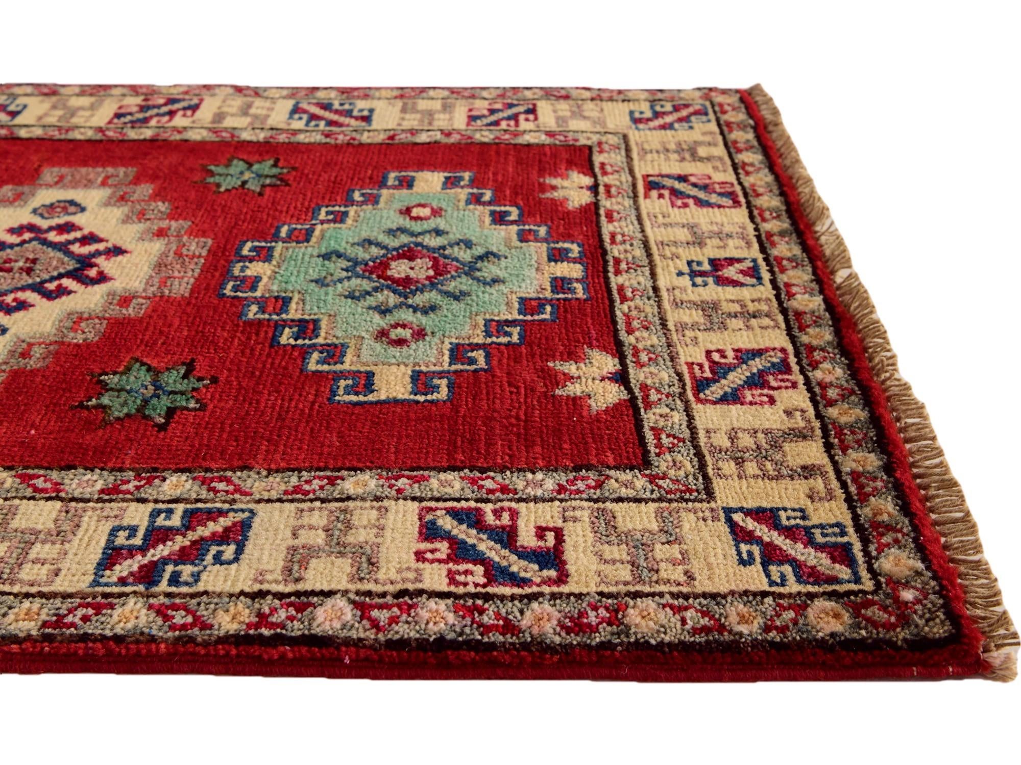 2' x 3' Hand Knotted Kazak Rug