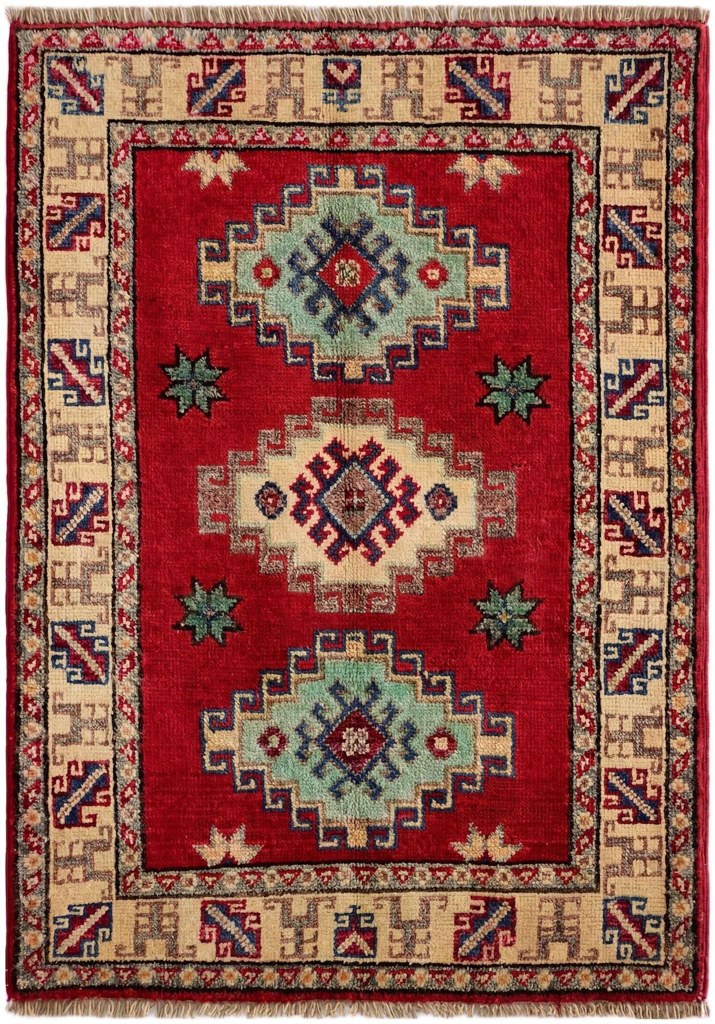 2' x 3' Hand Knotted Kazak Rug