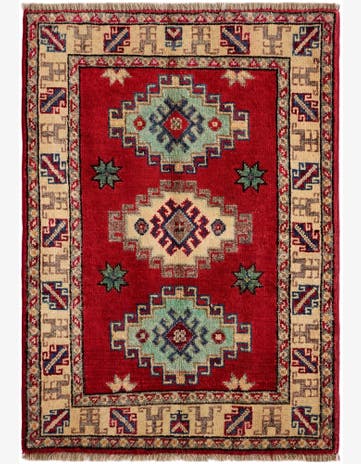 2' x 3' Hand Knotted Kazak Rug