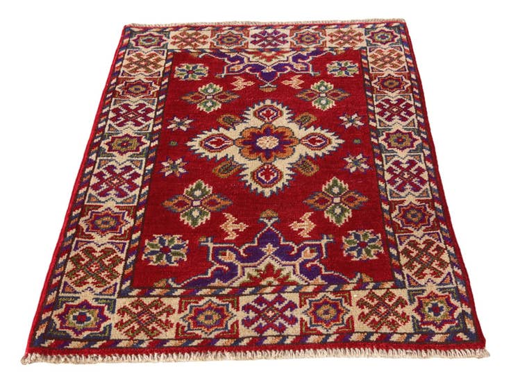 Detail image of 2' 1 x 3' Hand Knotted Kazak Rug
